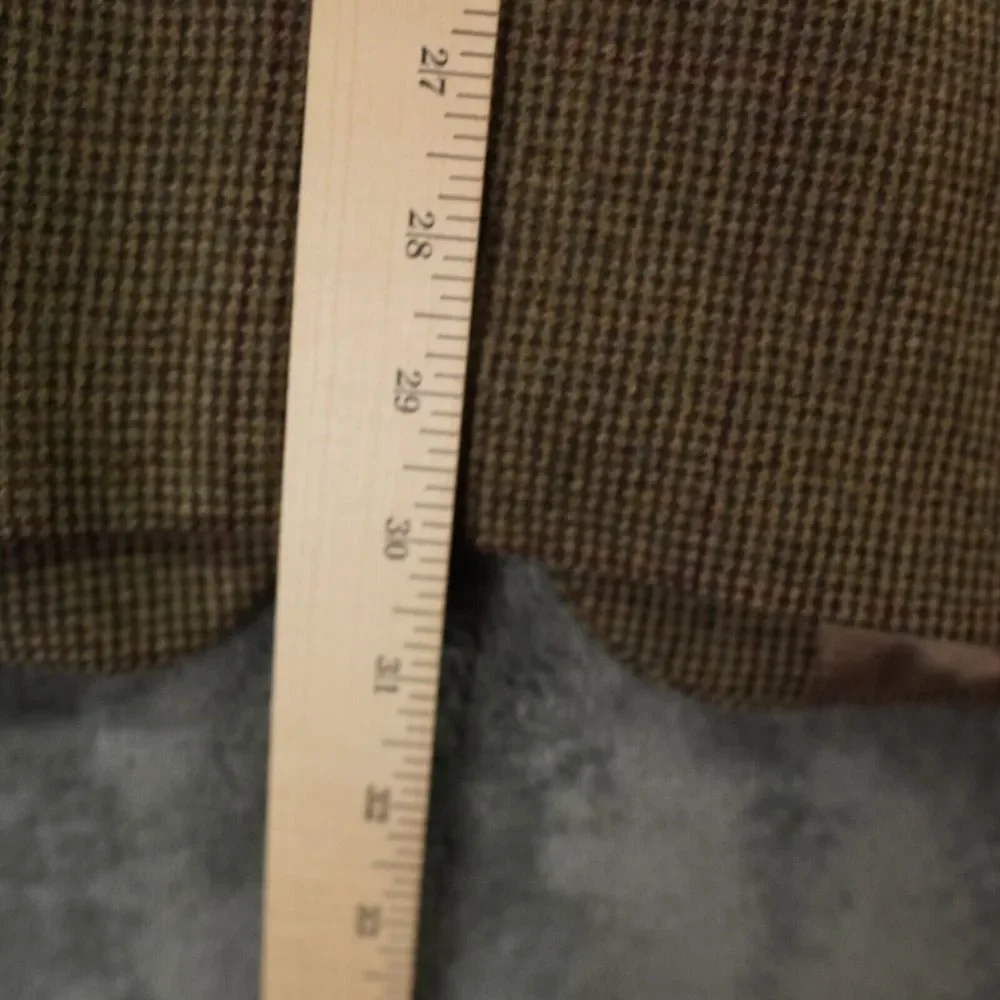 Vinatge Lauren Ralph Lauren Blazer Men 43R Brown Wool Houndstooth Sports‎ Coat